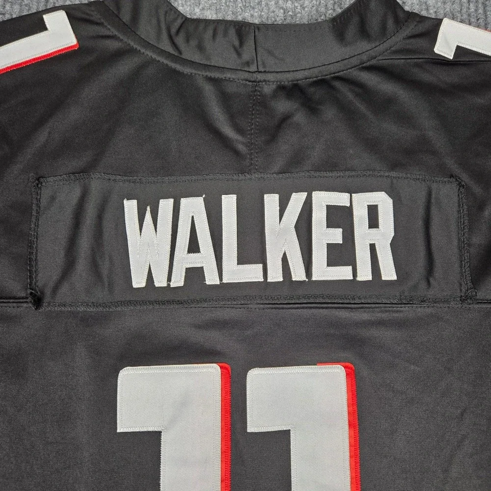 Nike Atlanta Falcons Mykal Walker 11 Jersey Mens Medium Black Red NFL Dri-FIT